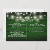 String licht groen rustieke foto alles in één brui kaart (Achterkant)