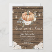 String Licht Hout Sweet Home Housewarming Party Kaart (Voorkant)