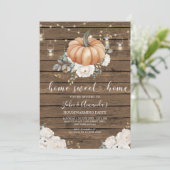 String Licht Hout Sweet Home Housewarming Party Kaart (Staand voorkant)