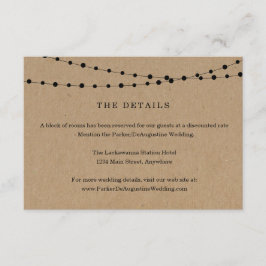 String Licht Informatie Details Bijgevoegde Kaart