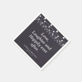 String Licht Liefde Lachen en Gelukkig Ever Na Servet (Hoek)