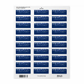 String Licht Marine Blauw Retouradres Labels (Full Sheet)