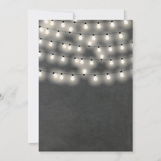 String licht verjaardagsuitnodiging kaart (Achterkant)