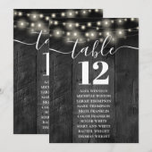 String Licht Zwart Hout Tafel Aantal Zitplaatsen G Kaart (Voorkant / Achterkant)