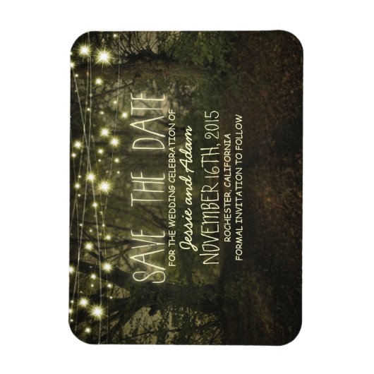 String lichten bomen pad rustiek opslaan van de da magneet (Verticaal)