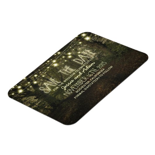 String lichten bomen pad rustiek opslaan van de da magneet (Linkerzijde)