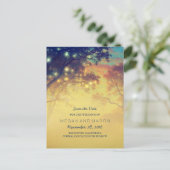 String Lichten Bomen Rustiek Save The Date Aankondigingskaart (Staand voorkant)