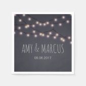 String lichten bruiloft servet (Voorkant)