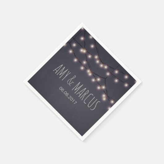 String lichten bruiloft servet (Hoek)