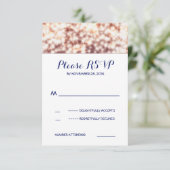 String lichten glitz bruiloft RSVP kaarten (Staand voorkant)