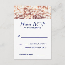 String lichten glitz bruiloft RSVP kaarten Kaartje