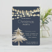 string lichten gouden corporate kerstfeest kaart (Staand voorkant)