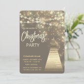 string lichten gouden corporate kerstfeest kaart (Staand voorkant)