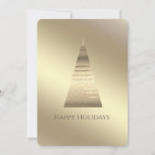 string lichten gouden corporate kerstfeest kaart (Achterkant)