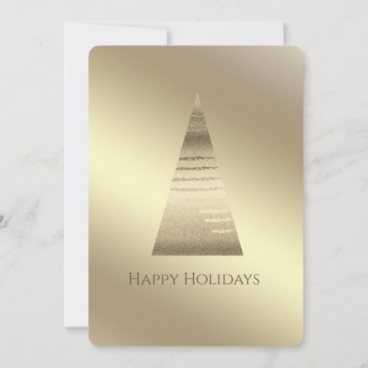 string lichten gouden corporate kerstfeest kaart (Achterkant)