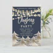 string lichten gouden corporate kerstfeest kaart (Staand voorkant)