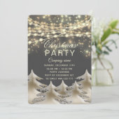 string lichten gouden corporate kerstfeest kaart (Staand voorkant)