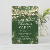 string lichten gouden corporate kerstfeest kaart (Staand voorkant)