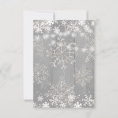 String lichten kristal sneeuwvlokken opslaan datum save the date (Achterkant)