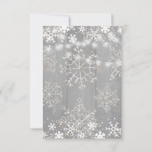 String lichten kristal sneeuwvlokken opslaan datum save the date (Achterkant)