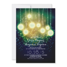 String Lichten & Lantaarns Outdoor bruiloft uitnod