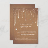 string lichten moderne bruiloft RSVP kaarten (Voorkant / Achterkant)