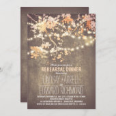 String lichten schattig en fancy repetitie diner kaart (Voorkant / Achterkant)