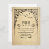  string lichten Sla de datum op Aankondigingskaart (Voorkant / Achterkant)