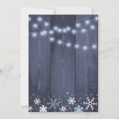 String lichten sneeuwvlokken schuur hout jongen ba kaart (Achterkant)