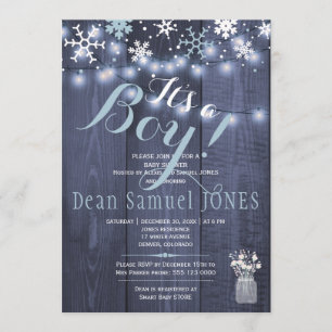 String lichten sneeuwvlokken schuur hout jongen ba kaart