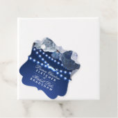 String light Blue Wedding Photo Bedankjes Labels (In situ)