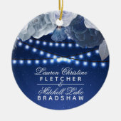 String light Blue Wedding Photo Keramisch Ornament (Voorkant)