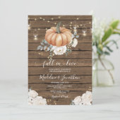 String Light Herfst In Love Rustic Engagement Part Kaart (Staand voorkant)
