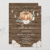 String Light Herfst In Love Rustic Engagement Part Kaart (Voorkant / Achterkant)