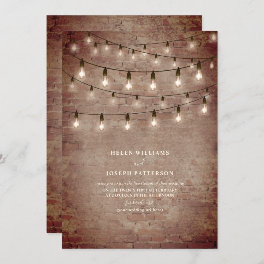  String Light Industrial Brick Virtual Kaart (Voorkant / Achterkant)