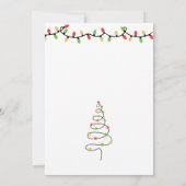 String Light Kerstfeest Uitnodigen Kaart (Achterkant)