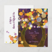 String Light Love Trees Business Gift Certificates (Voorkant / Achterkant)