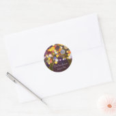 String Light Love Trees Wedding Favor Ronde Sticker (Envelop)