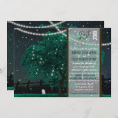 String Light Mason Jar Firefly Wedding Invitations Kaart (Voorkant / Achterkant)