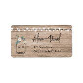 String Light Mason Jar Return-adreslabel Etiket (Voorkant)