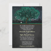 String Light Oak Tree Huwelijksuitnodigingen Kaart (Voorkant)