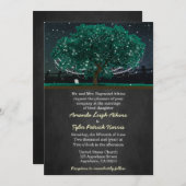 String Light Oak Tree Huwelijksuitnodigingen Kaart (Voorkant / Achterkant)