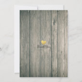 String Light Rustic Wood Floral Bachelorette Party Kaart (Achterkant)