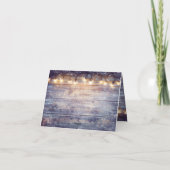 String Light Rustic Wood Foto Feestdagen Kaart (Achterkant)