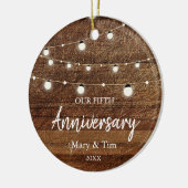 String light Rustic Wood Jubileum Ornament Gift (Links)