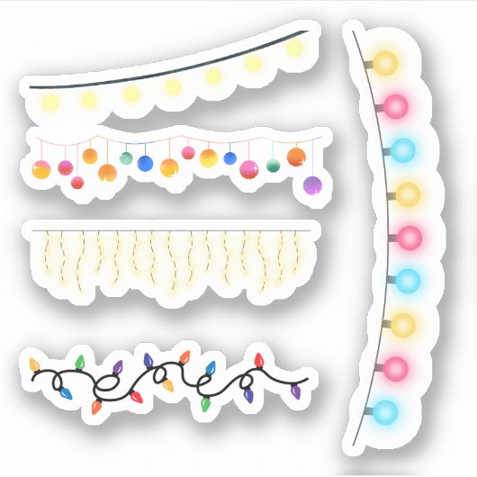 String Light-Stickers Sticker (Voorkant)