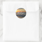 String Light Sunset Beach Weddenschap Ronde Sticker (Tas)
