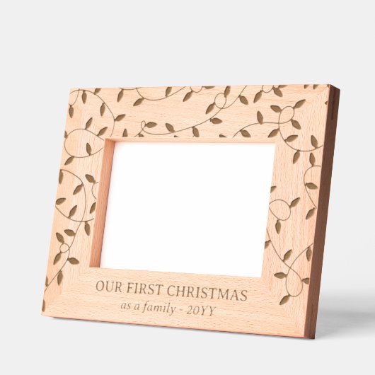 String Lights 1st Christmas als een familie Gegraveerde Lijstjes (Links)