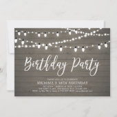 String Lights | 50e geboorte-50e volwassen partij Kaart (Voorkant)