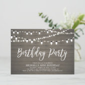 String Lights | 50e geboorte-50e volwassen partij Kaart (Staand voorkant)